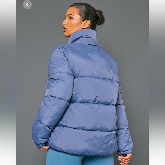 Women's Blue Puffer Jacket - Picture 2 of 4